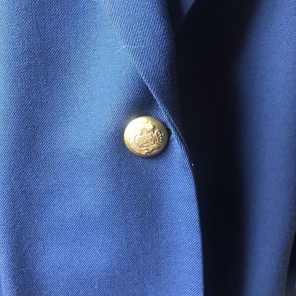 Talbot's Vintage Woman's Navy Wool Jacket Gold‎ Buttons, Three Pockets Size 20 - Picture 9 of 16